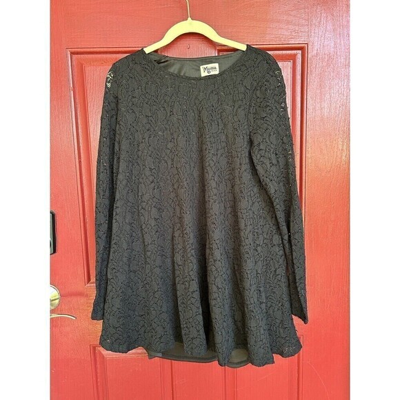 Show Me Your Mumu whimsigoth Y2K vampire diaries Elena Black Lace Casual Dress M - Picture 2 of 8